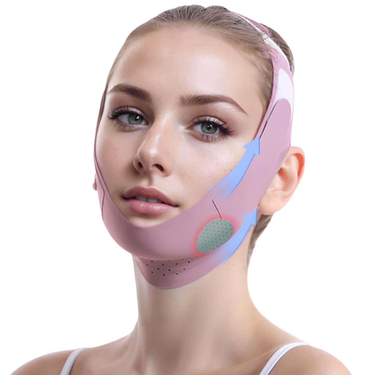 Correa Ajustable para Levantamiento Facial en Forma de V Transpirable, Reutilizable para Mejillas y Mentón para Hombres y Mujeres (Copia)
